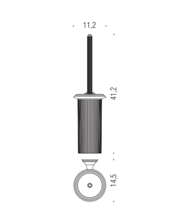 Brosse de toilette en verre Colombo Design HERMTAGE B3307