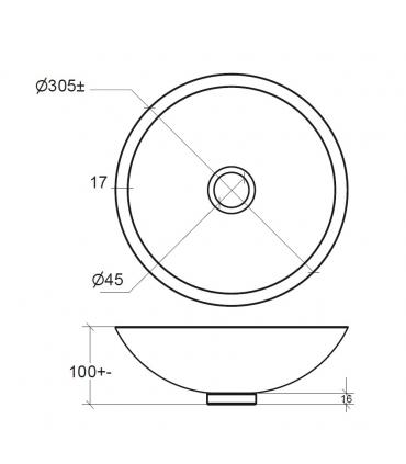 Countertop washbasin Lineabeta Acquaio