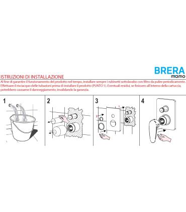 Mitigeur baignoire-douche à encastrer M'amo série Brera