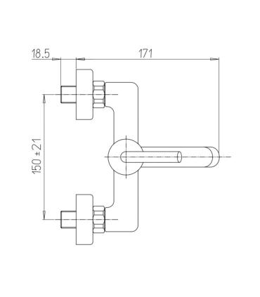 Mitigeur de bain externe Ducati HD125 sans équipement