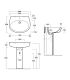 Washbasin single hole wall hung, Simas collection LFT Spazio