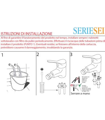 Miscelatore bidet con scarico  M'amo serie Sei