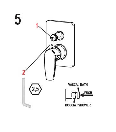 Mitigeur baignoire-douche encastrable M'amo série San Siro
