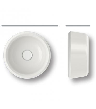 Lavabo d'appoggio 40 cm senza fori e senza troppopieno serie Pencil ar