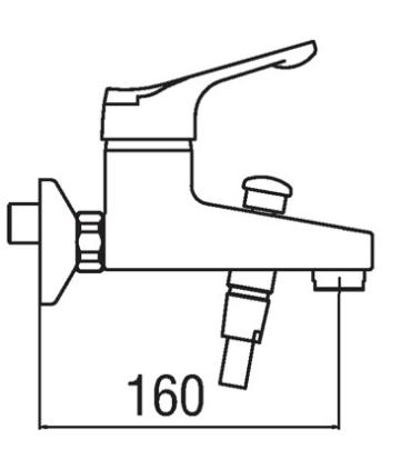 Mitigeur de bain externe avec équipement série M'amo Bea art.00110