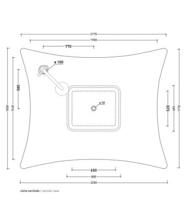 Freestanding bathtub Ceramica Flaminia Leggera 220X180