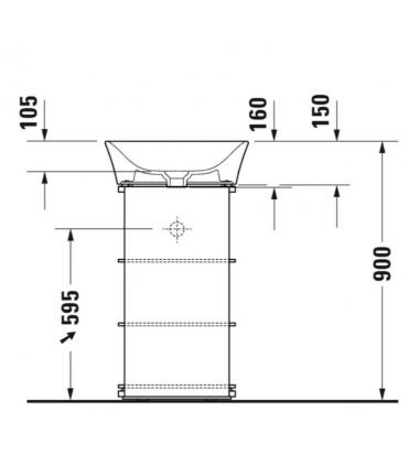 Lavabo console Duravit, White Tulip, 2365500070