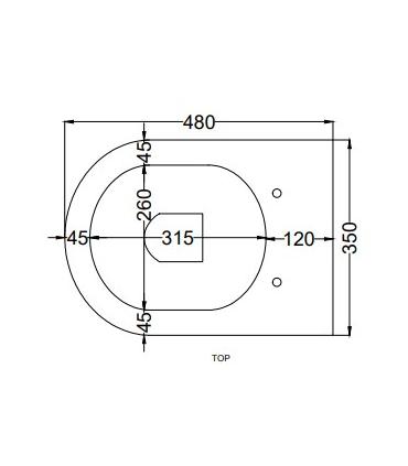 Ceramica Cielo Smile Mini back to wall WC with floor drain 34X48
