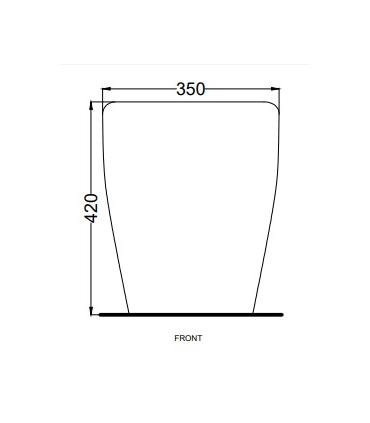Ceramica Cielo Smile Mini back to wall WC with floor drain 34X48