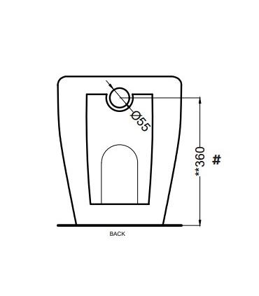 Ceramica Cielo Smile Mini back to wall WC with floor drain 34X48