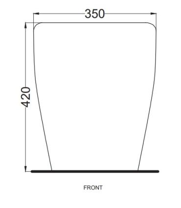 Ceramica Cielo Smile Mini Vaso back to wall scarico parete 34X48
