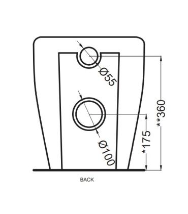 Ceramica Cielo Smile Mini Vaso back to wall scarico parete 34X48