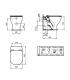 WC filo muro scarico vario Ideal Standard Tesi Aquablade T3536