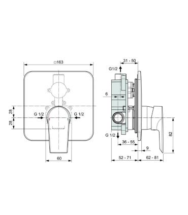 Ideal Standard Edge Parti esterne miscelatore Doccia