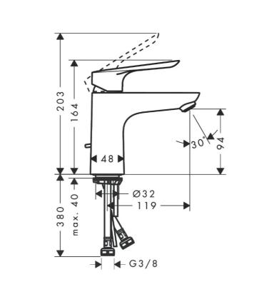 Hansgrohe Logis E 100 basin mixer