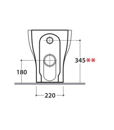 Ceramica Globo Grace Gr003 Vaso back to wall senza brida 52X36