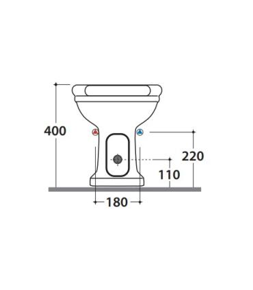 Bidet a pavimento Ceramica Globo serie Paestum monoforo