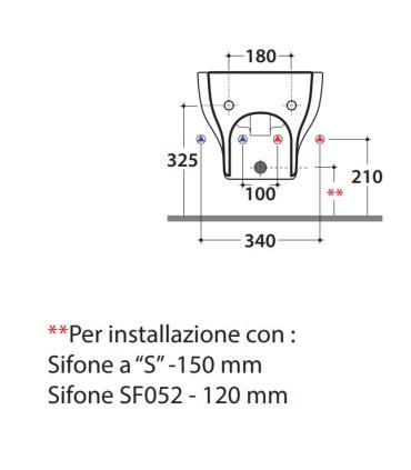 Ceramica Globo Grace Grs10 Bidet Sospeso monoforo