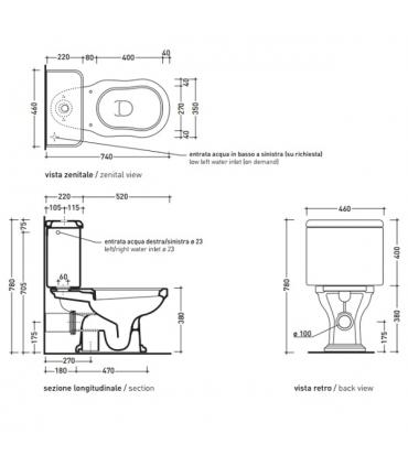 Flaminia Efi 6003 cistern close-coupled toilet, white