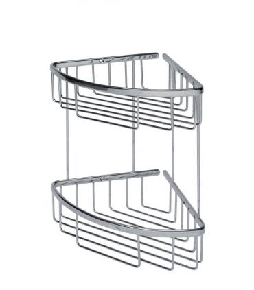 Double angular shower grid, Lineabeta, collection Filo, model 50032, chrome.