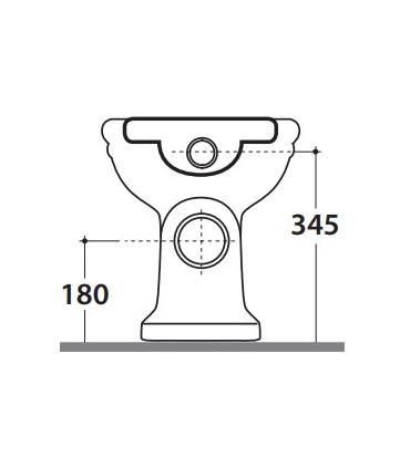 Ceramica Globo Paestum Pa001 Floor drain WC 58X37
