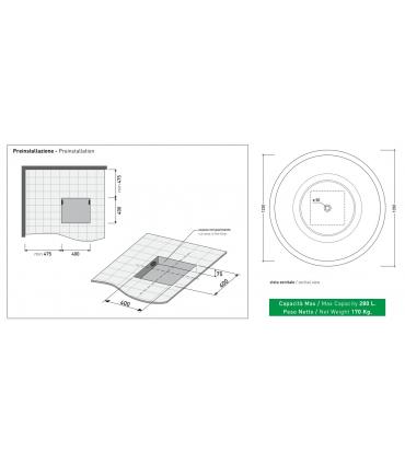 Circular freestanding bathtub Ceramica Flaminia Fonte Fontana