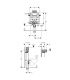 Built in cistern for Wall mounted toilet Geberit Combifix 90 Omega