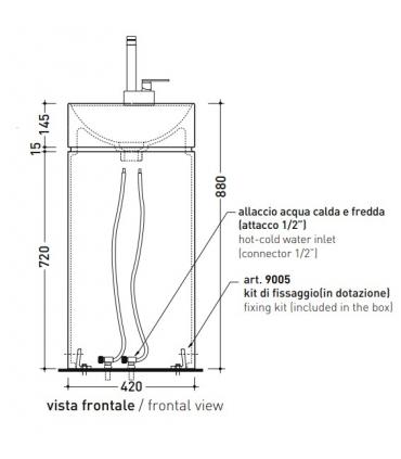 Lavabo au sol Ceramica Flaminia Monotwin MTR42C
