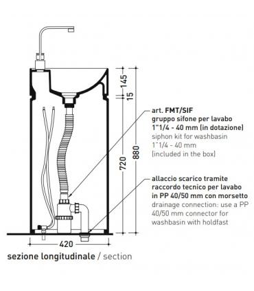 Lavabo au sol Ceramica Flaminia Monotwin MTR42C