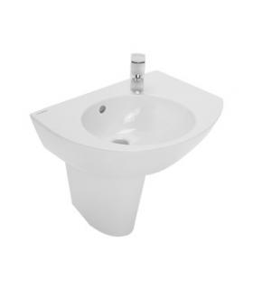 Sanitana collection Pop lavabo asimmètres o monotrou, étagère droit, blanc