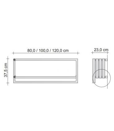 Radiateur à eau horizontal Tubes Montecarlo