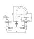 Zucchetti taps Helm Zhl515 3-hole washbasin mixer