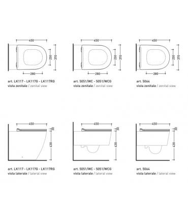 Toilet Seat Slim Flaminia Link LKCW09