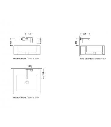 Single plate basin mixer Ceramica Flaminia One 113058 series