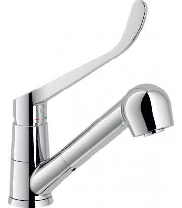 Sink mixer with clinical handle and extractable handshower, Nobili New Road RD127/C