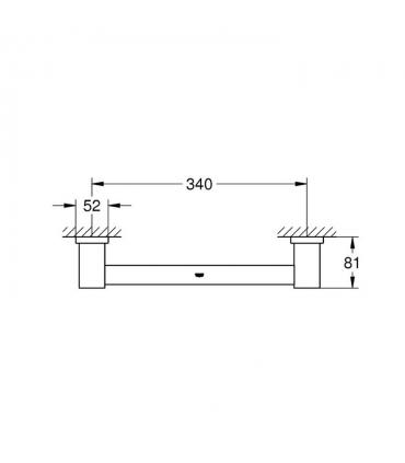 Maniglione per vasca, Grohe collezione Essentials Cube art.40514001