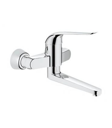 Miscelatore a parete bocca lunga per lavabo Grohe serie euroeco art.32