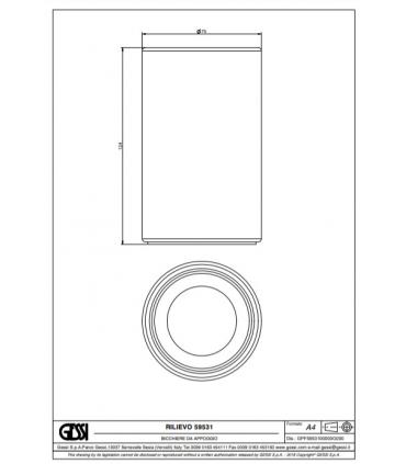 Bicchiere da appoggio Gessi serie Rilievo art.59531 bianco