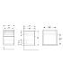 Geberit Icon Base latérale suspendue 45X47 cm 2 tiroirs