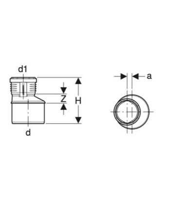 Geberit Silent-Pp Gtr riduzione eccentrico