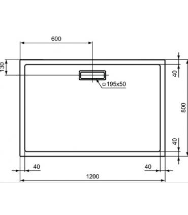 Piatto doccia rettangolare Ideal Standard Ultraflat New