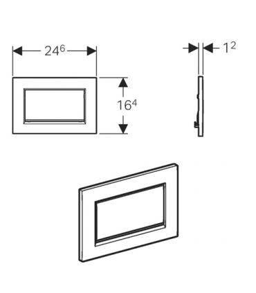 Flush plate against vandalism Geberit Sigma 30