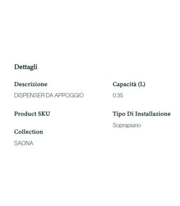 Cosmic Saona dispenser da appoggio