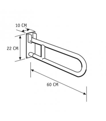 HATRIA barra di sostegno ribaltabile 60 cm serie Autonomy art.Y0DA