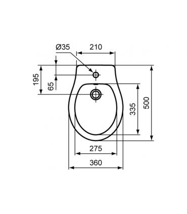 Bidet a pavimento Ceramica Dolomite Quarzo E8862