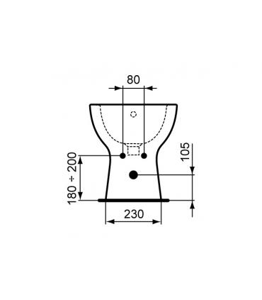 Bidet a pavimento Ceramica Dolomite Quarzo E8862