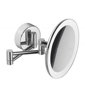 Magnifying mirror wall hung Colombo with led lighting chrome