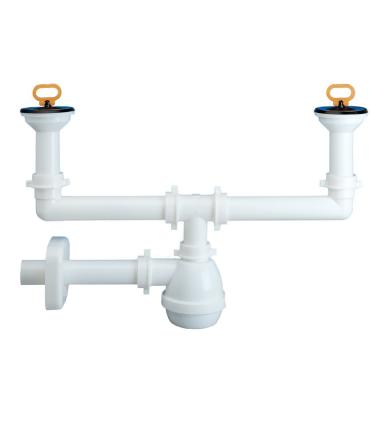 LIRA DOUBLE SIPHON WITH WASTE art. 1411