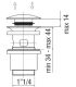 Push-button drain for wash-basin