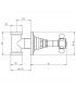Partie externe robinet d'arrêté da 1/2'' , Bellosta
